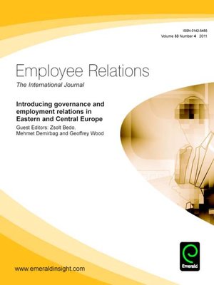 cover image of Employee Relations, Volume 33, Issue 4